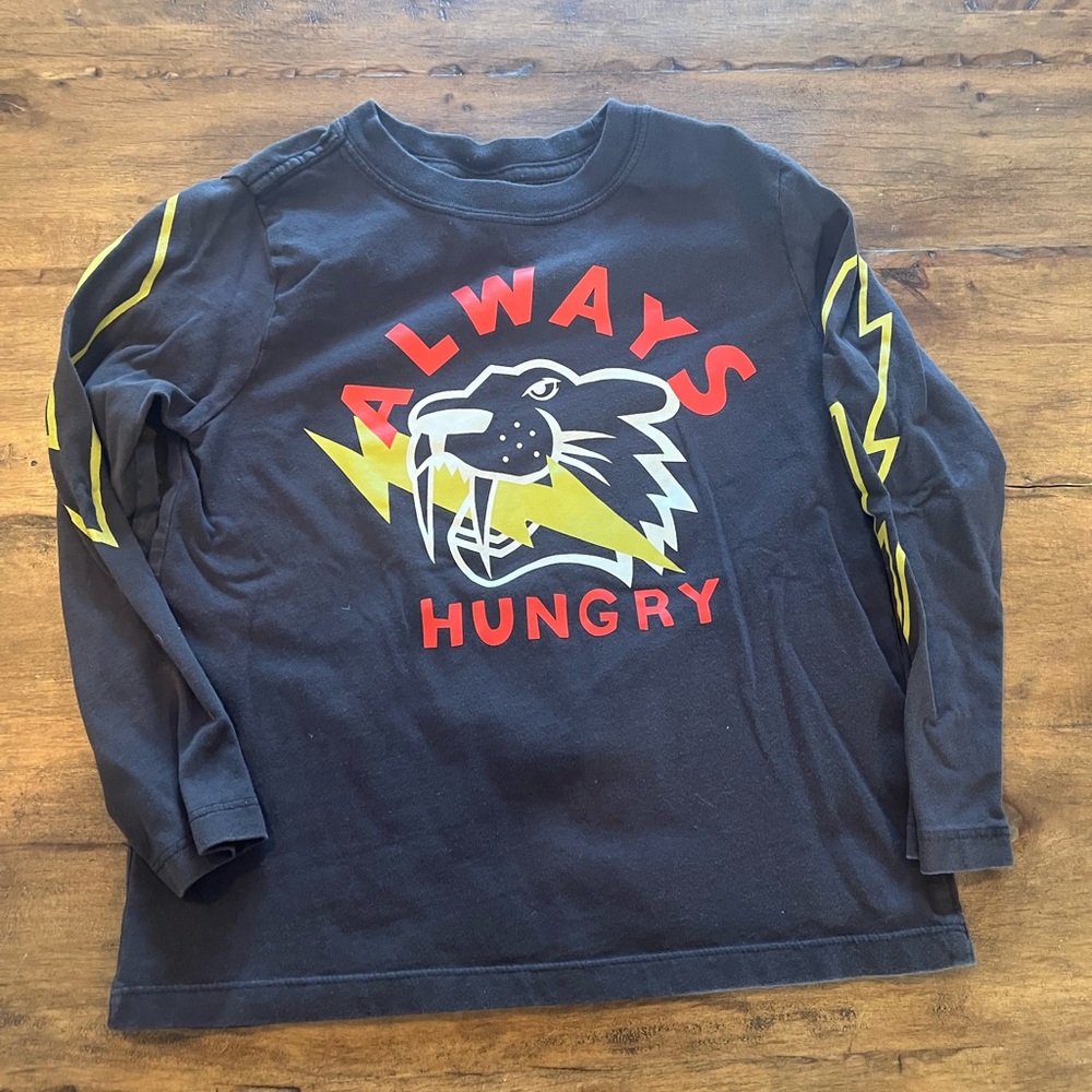 Hanna Andersson Black Long Sleeve with Red and Yellow Graphic